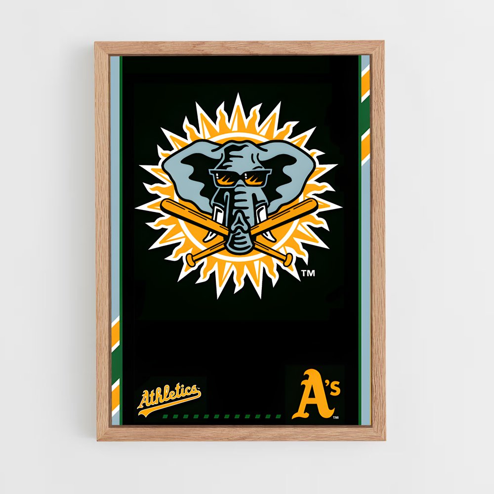 Poster Athletics Spirit – affiche Baseball (vue 4)